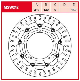 Тормозной диск для мотоциклов Lucas TRW MSW242