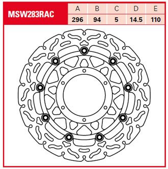 Тормозной диск для мотоциклов Lucas TRW MSW283RAC