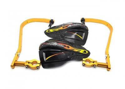 Accel HGS-05 Защита рук с пластиковыми щитками 22.2 мм (титан)