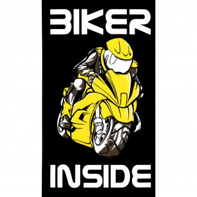 CRAZY IRON Наклейка BIKER INSIDE Желтый