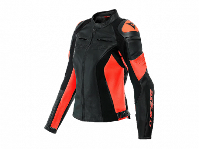 Dainese Куртка кожаная женская RACING 4 628 Black/Fluo-Red