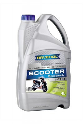 Моторное масло для скутеров Ravenol Scooter 2-Takt Teilsynt (4л)