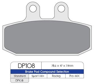 Тормозные колодки DP Brakes DP108 синтетические
