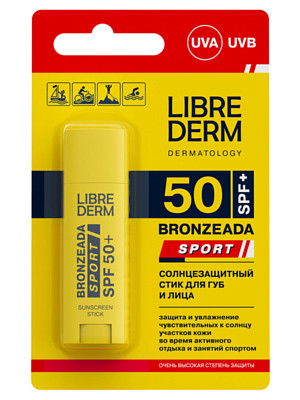 Солнцезащитный стик LIBREDERM Bronzeada Sport SPF 50+4,8г
