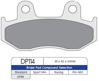 Тормозные колодки DP Brakes DP114 синтетические