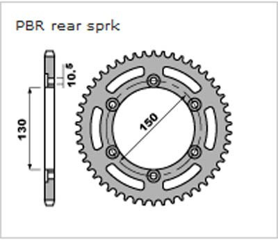 Звезда задняя PBR 236 47 C45 (JTR245.47)