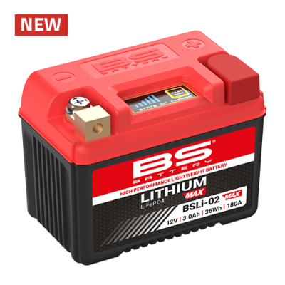 BS-Battery 360115 BSLI-02 Max Аккумулятор BS-Lithium 12В 3 Ач, 36 Wh, 180A 114x70x85, обратная ( -/+ )
