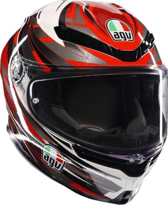 AGV Мотошлем K-6 E2206 REEVAL White/Red/Grey