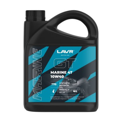 Lavr Motoline Моторное масло GT MARINE 4Т 10W40 SM 4л