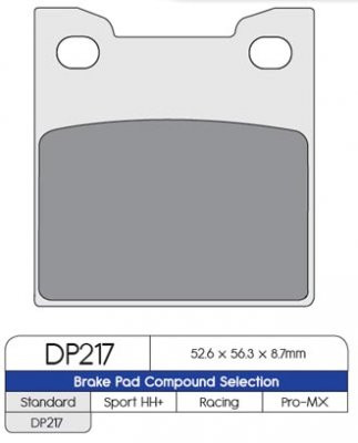 Тормозные колодки DP Brakes DP217 синтетические