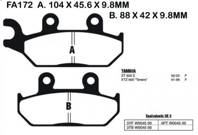Тормозные колодки EBC FA172TT