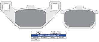 Тормозные колодки DP Brakes DP311 синтетические