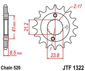 Звезда передняя JTF1322.15