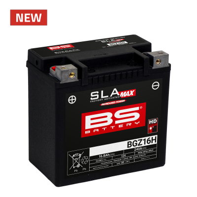 BS-Battery BGZ16H Аккумулятор BS SLA MAX, 12В, 16 Ач, 240 А, прямая (+ / -), (YTX14H)