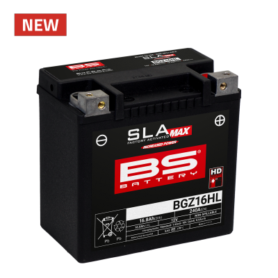 BS-Battery BGZ16HL Аккумулятор BS SLA MAX, 12В, 16 Ач, 240 А, обратная (- / +), (YTX14HL)