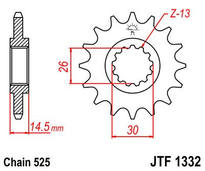 Звезда передняя JTF1332.14