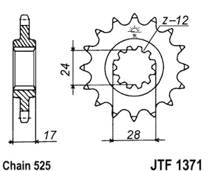 Звезда передняя JTF1371.15