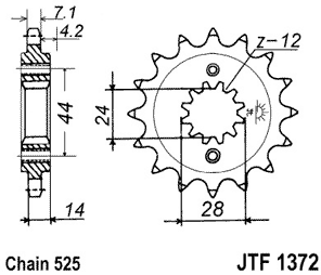 Звезда передняя JTF1372.17