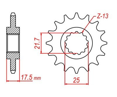 Звезда передняя PBR 2041 C15 (JTF297.15)
