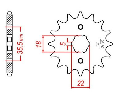 Звезда передняя PBR 2053 C14 (JTF1559.14)