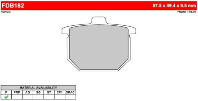 FDB182P Ferodo тормозные колодки